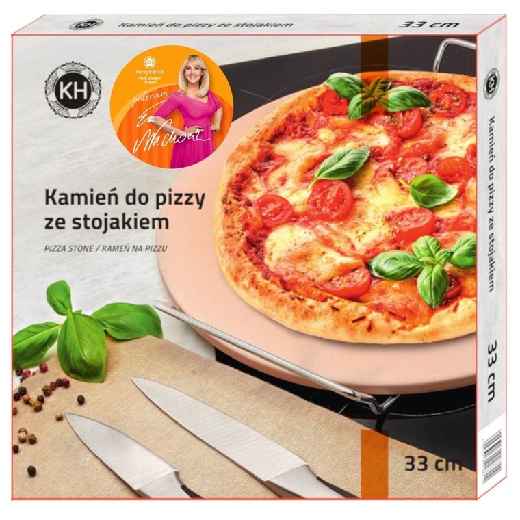 Könighoffer, kamień do pizzy ze stojakiem, 33 cm