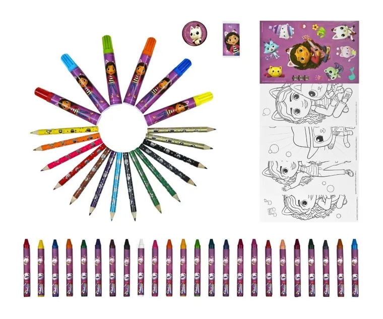 Koci Domek Gabi, zestaw artystyczny w walizce, 51 elementów