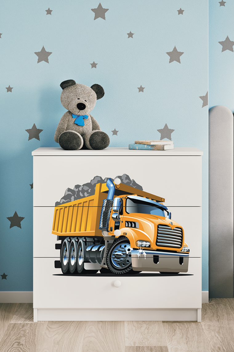 Kocot Kids, Babydreams, komoda, biała, ciężarówka