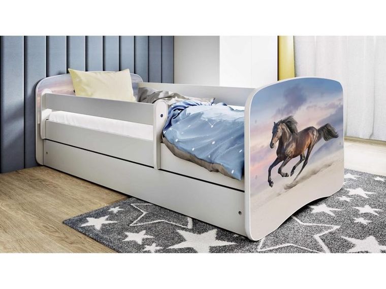 Kocot Kids, Babydreams, łóżko, białe, koń w galopie, 80-180 cm