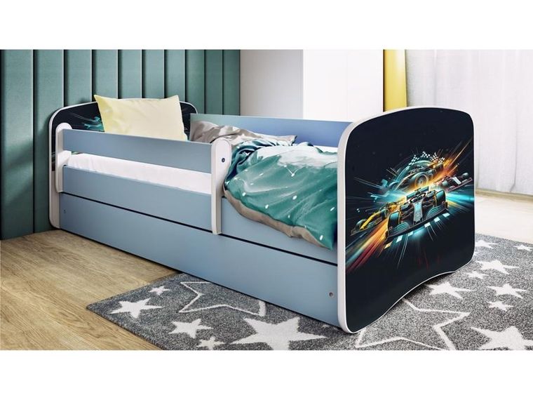 Kocot Kids, Babydreams, łóżko, niebieskie, wyścig, 80-180 cm