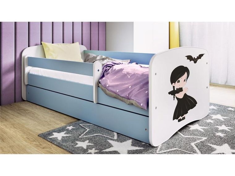 Kocot Kids, Babydreams, łóżko z materacem, niebieskie, magiczna uczennica, 70-140 cm