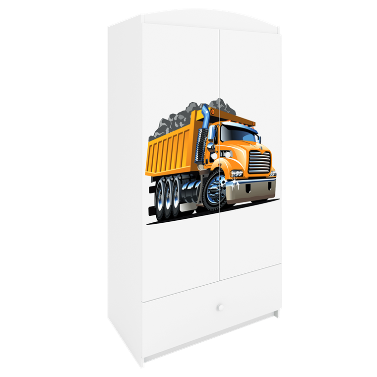 Kocot Kids, Babydreams, szafa, biała, ciężarówka, 181.2-52-90 cm
