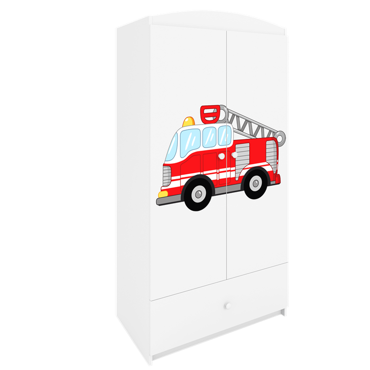 Kocot Kids, Babydreams, szafa, biała, straż pożarna, 181.2-52-90 cm