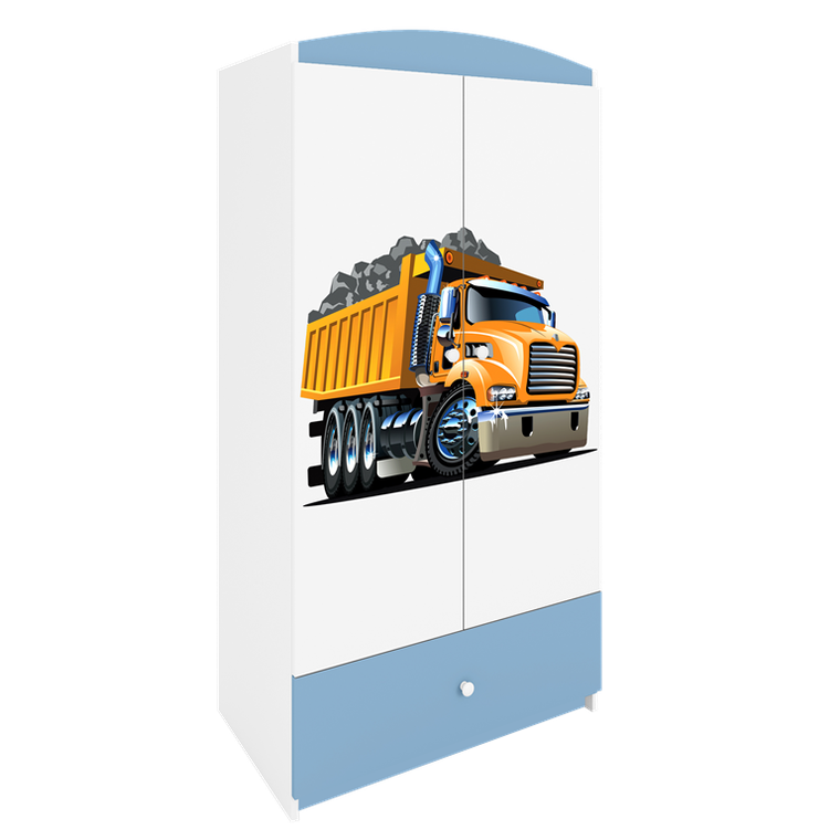 Kocot Kids, Babydreams, szafa, niebieska, ciężarówka, 181.2-52-90 cm