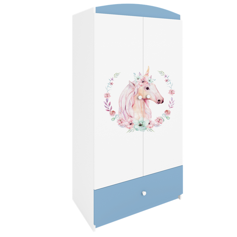 Kocot Kids, Babydreams, szafa, niebieska, konik, 181.2-52-90 cm