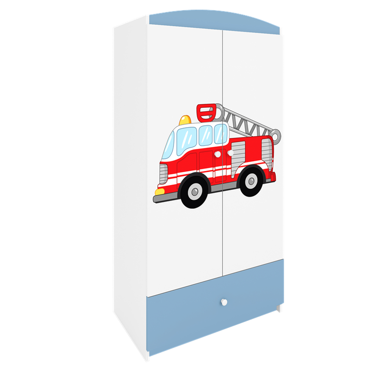 Kocot Kids, Babydreams, szafa, niebieska, straż pożarna, 181.2-52-90 cm