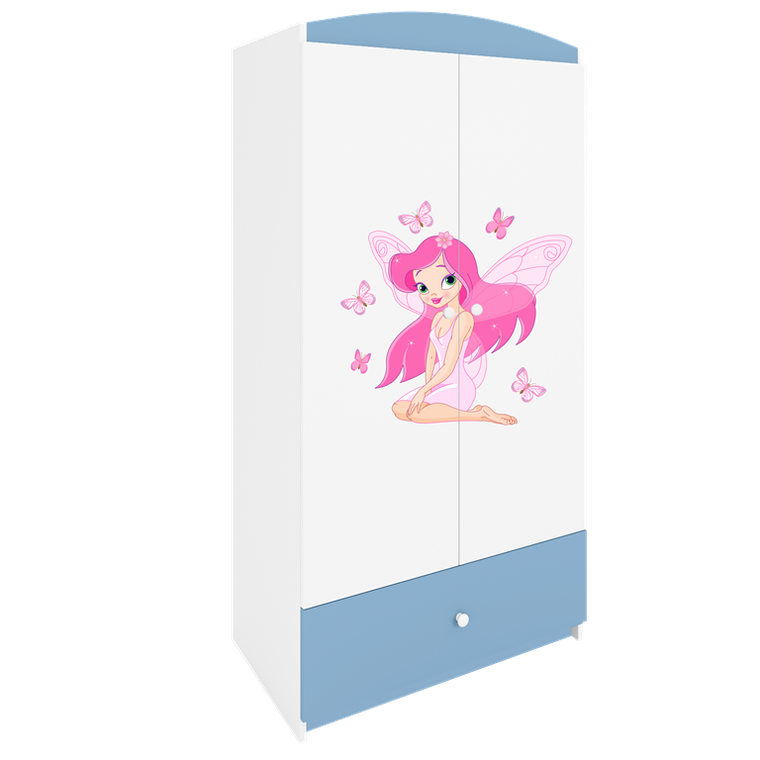 Kocot Kids, Babydreams, szafa, niebieska, wróżka z motylkami, 181.2-52-90 cm