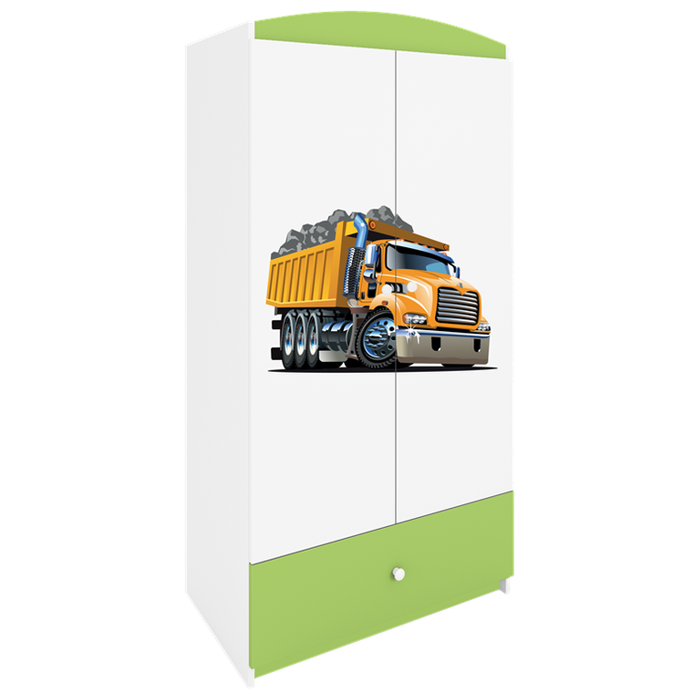 Kocot Kids, Babydreams, szafa, zielona, ciężarówka, 181.2-52-90 cm