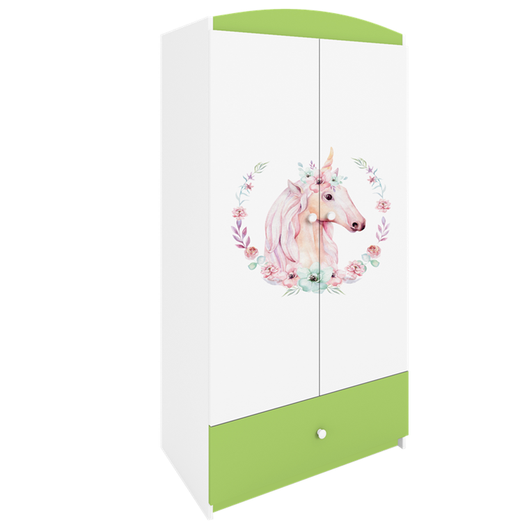 Kocot Kids, Babydreams, szafa, zielona, konik, 181.2-52-90 cm