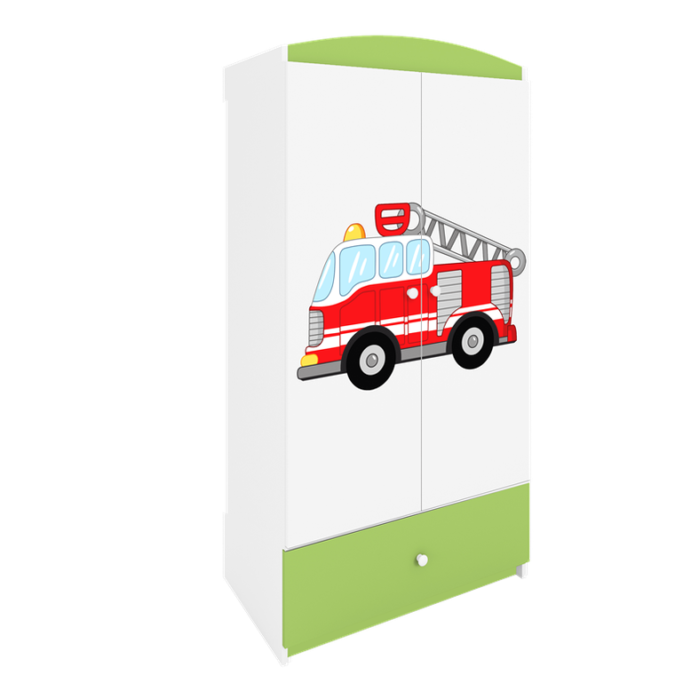 Kocot Kids, Babydreams, szafa, zielona, straż pożarna, 181.2-52-90 cm