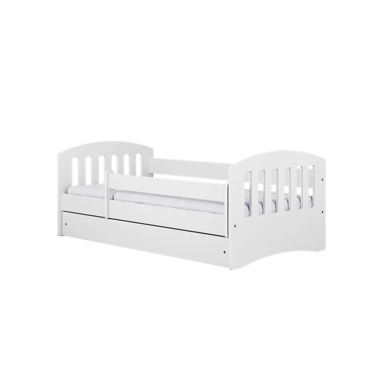 Kocot Kids, Classic 1, łóżko z szufladą, białe, 80-180 cm