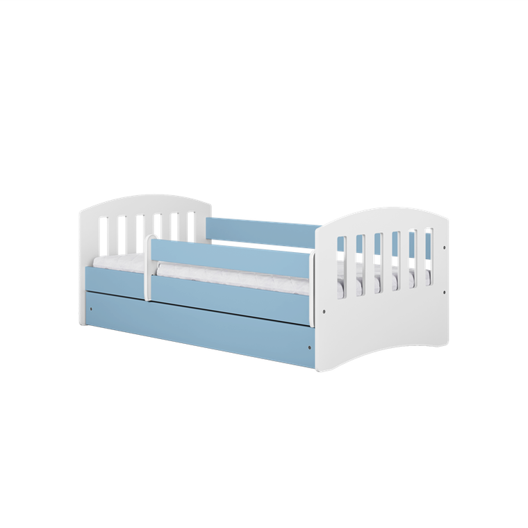 Kocot Kids, Classic 1, łóżko z szufladą, niebieskie, 80-180 cm