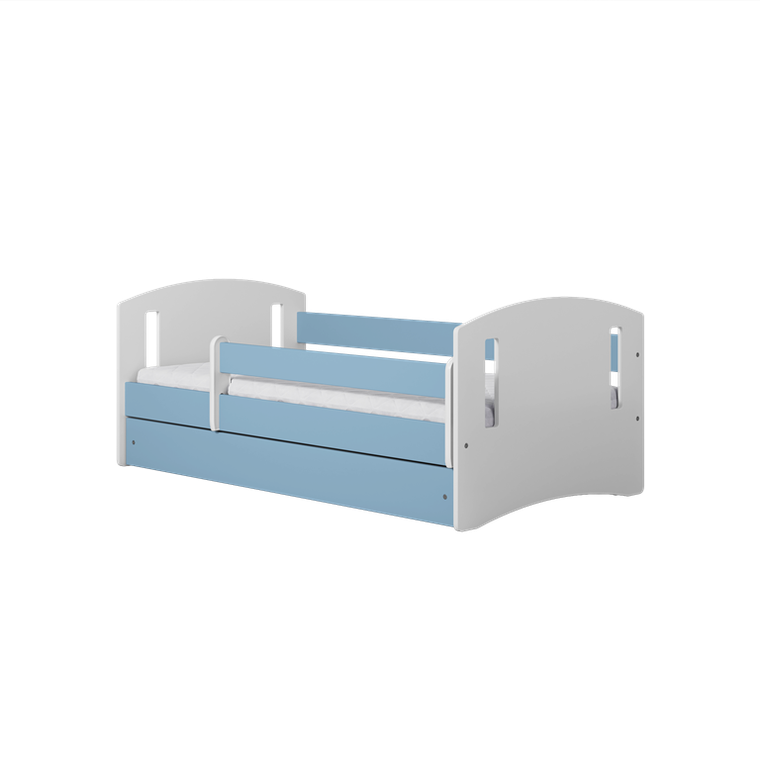 Kocot Kids, Classic 2, łóżko z szufladą, niebieskie, 80-160 cm