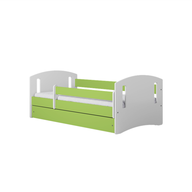 Kocot Kids, Classic 2, łóżko z szufladą, zielone, 80-180 cm