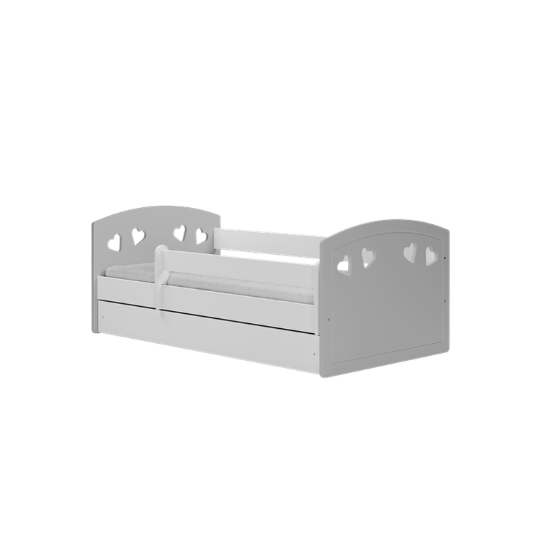 Kocot Kids, Julia, łóżko z szufladą, szary, 80-180 cm