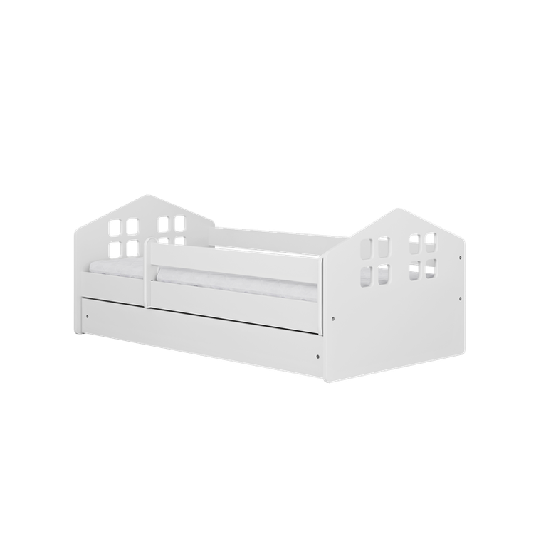 Kocot Kids, Kacper, łóżko z szufladą, białe, 80-160 cm