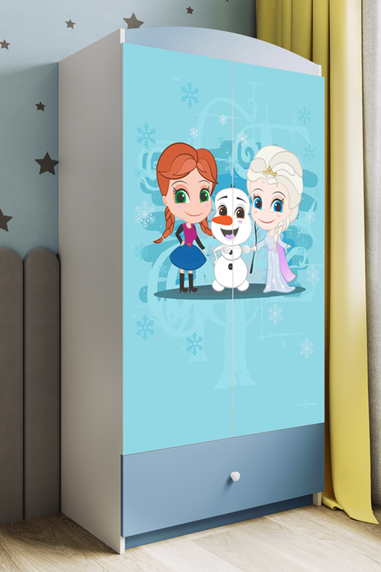 Kocot Kids, Kraina Lodu, Babydreams, szafa, niebieska, 181.2-52-90 cm