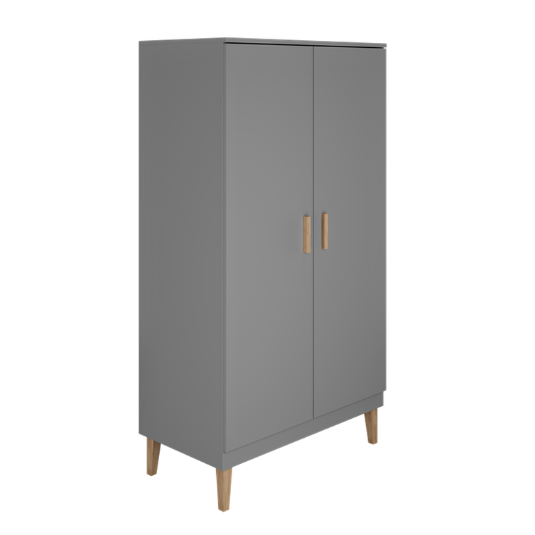 Kocot Kids, Kubi, szafa, szary, 184-55-100 cm