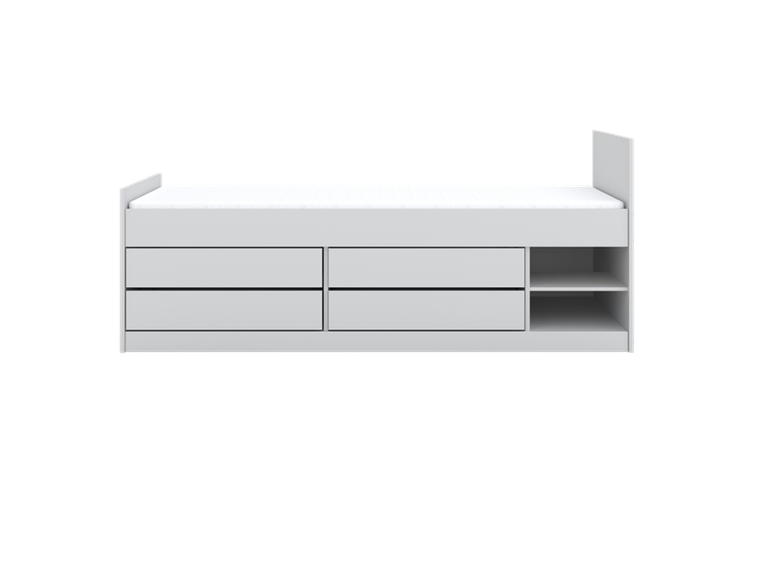 Kocot Kids, Leon, łóżko, białe, 90-200 cm