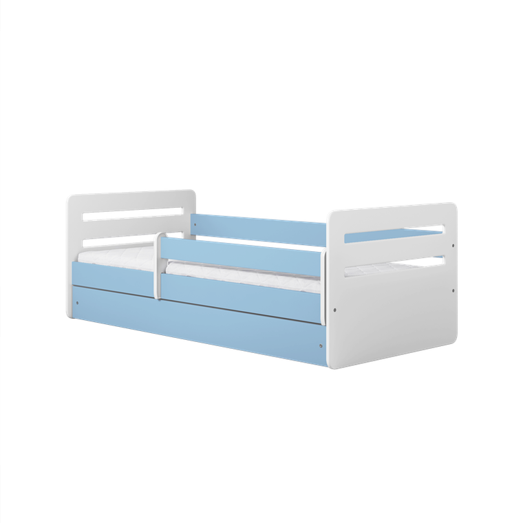 Kocot Kids, Tomi, łóżko z materacem, niebieskie, 80-180 cm