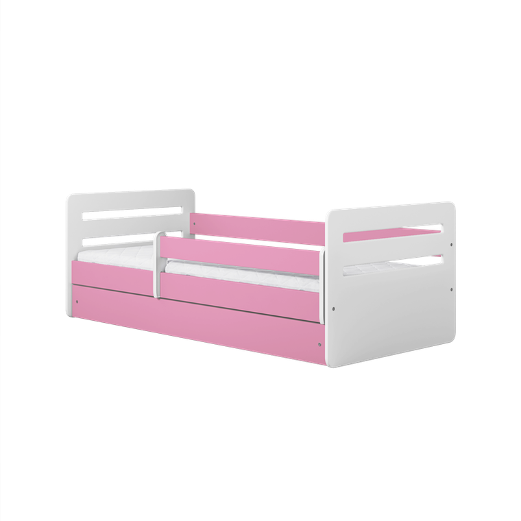 Kocot Kids, Tomi, łóżko z szufladą, różowe, 80-140 cm