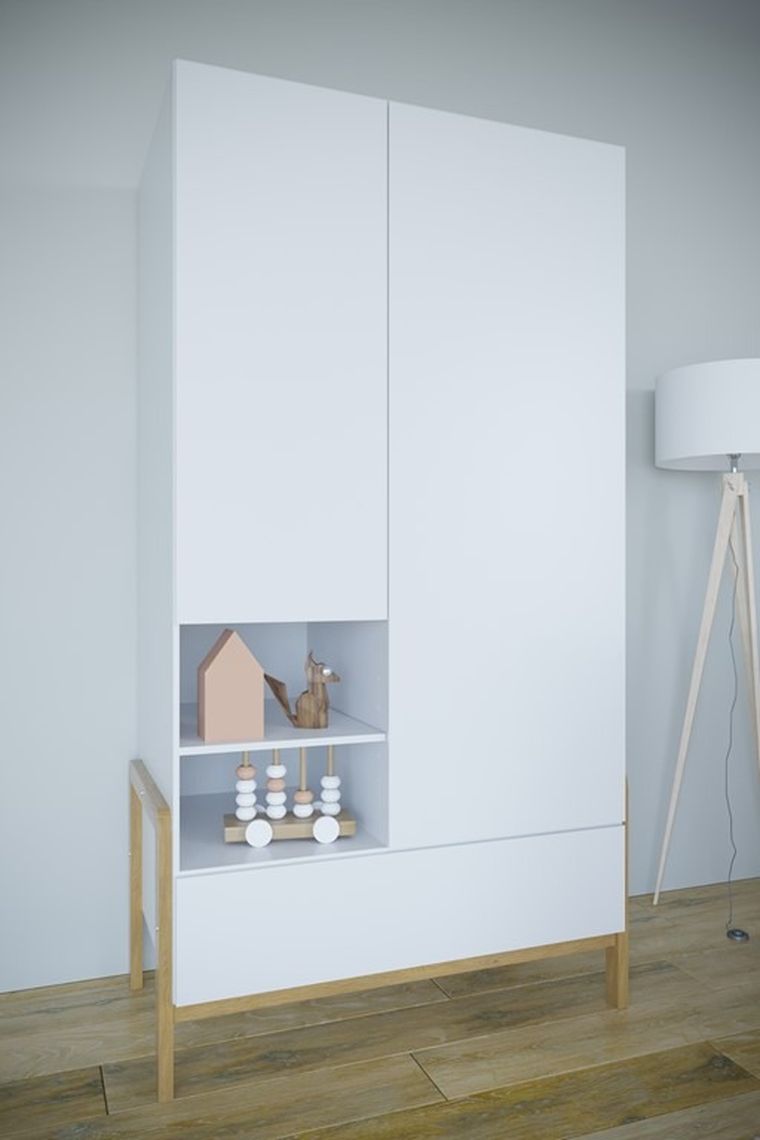 Kocot Kids, Victor, szafa, biały, 180-55-94 cm