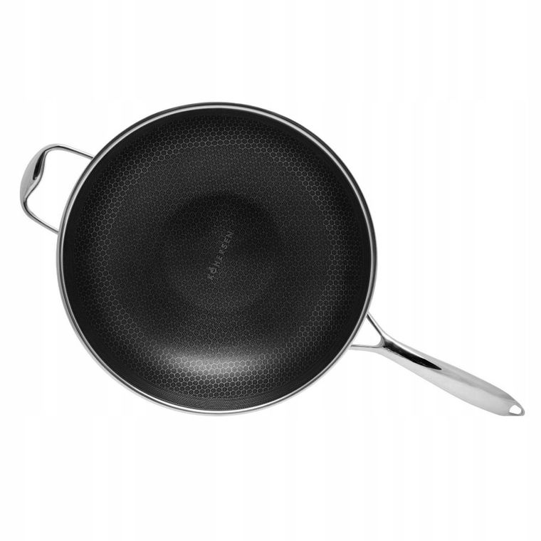 Kohersen, wok z powłoką diamond z pokrywką, black cube, 32 cm, 5,1l,