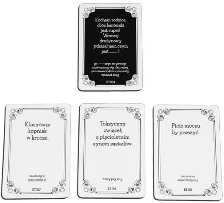 Kojar, Karty Dżentelmenów, Epizod Trzeci, gra towarzyska