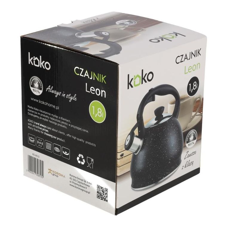 Koko, Leon, czajnik, marmur, 1,8l