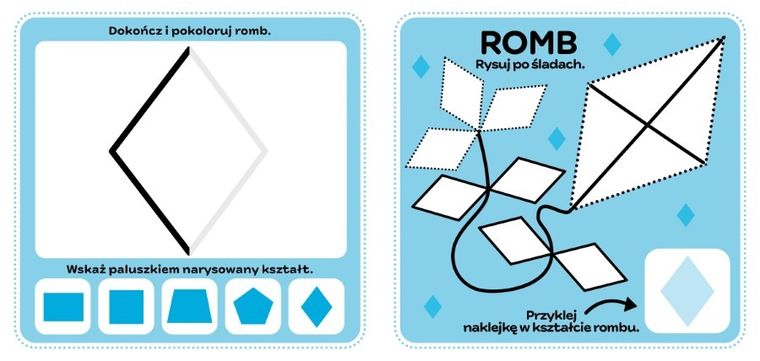 Kolorowanka malucha. Kształty. Zadania z naklejkami