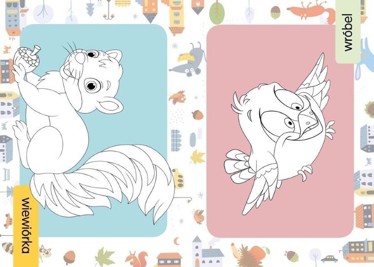 Kolorowanka z tatuażami. Zwierzęta miejskie