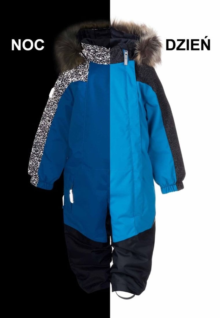 Kombinezon chłopięcy z kapturem, niebieski, Lenne