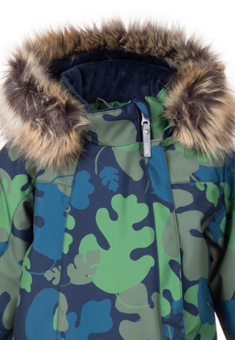 Kombinezon chłopięcy z kapturem, niebiesko-zielony, Lenne