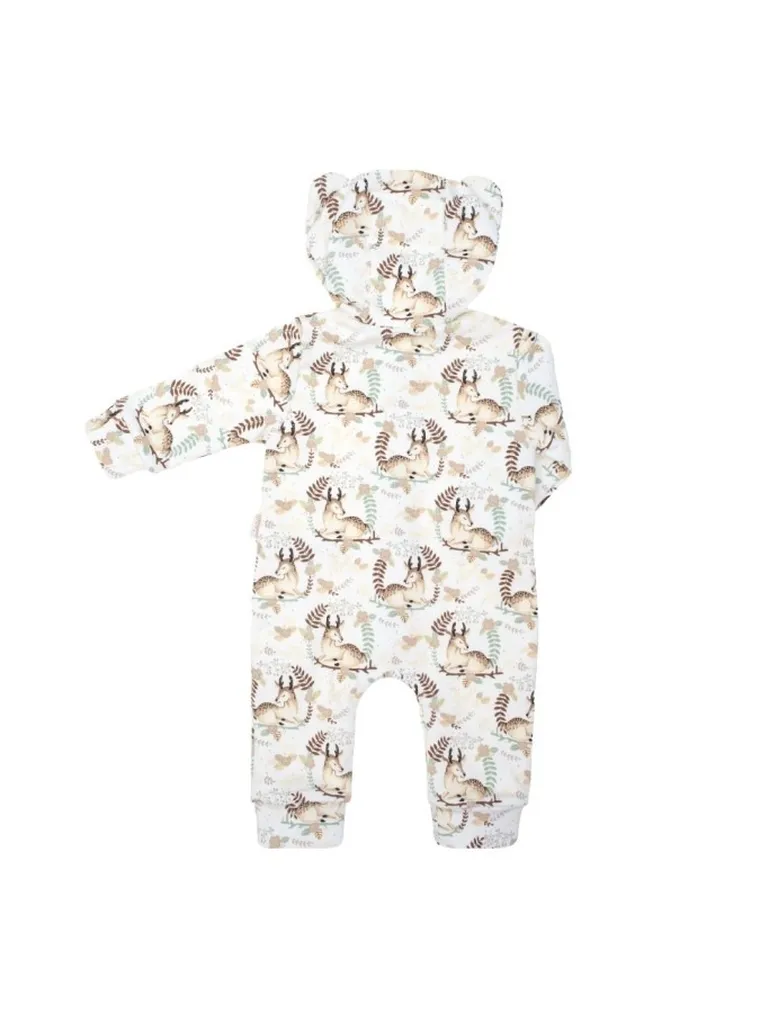 Kombinezon przejściowy dziewczęcy z kapturem, ecru, Nicol