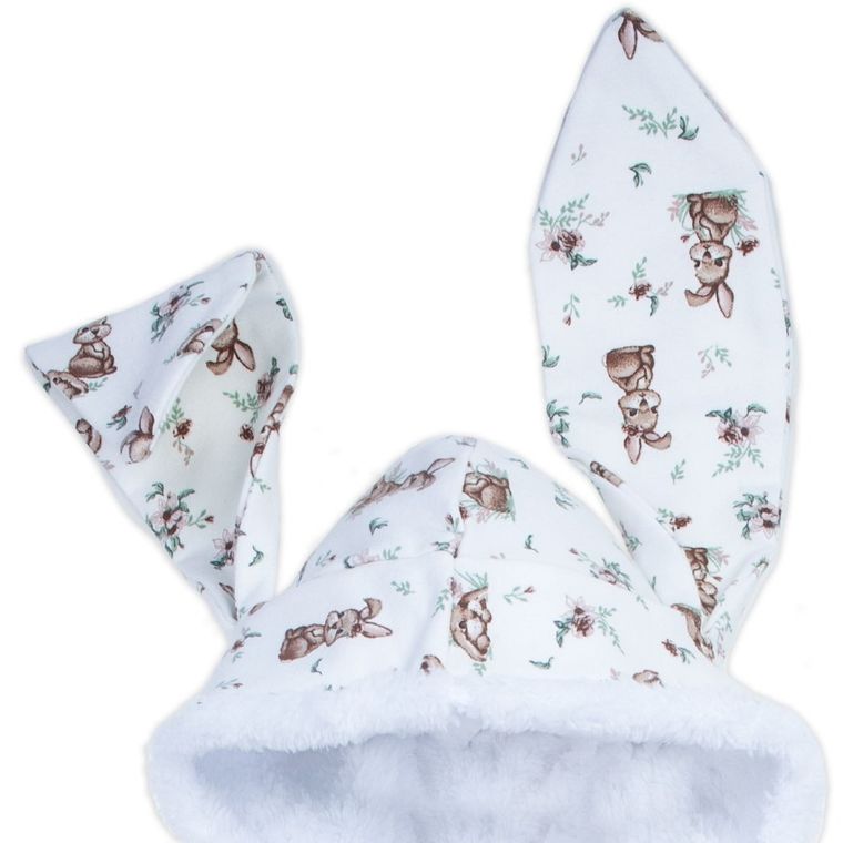 Kombinezon przejściowy dziewczęcy z kapturem, ocieplany, biały, Nicol