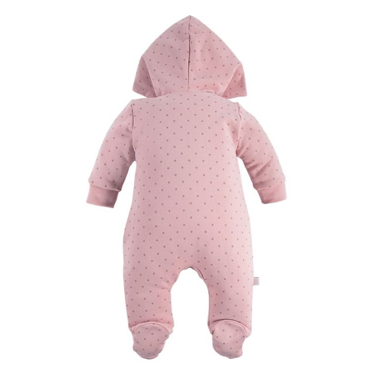 Kombinezon przejściowy dziewczęcy z kapturem, różowy, Eevi