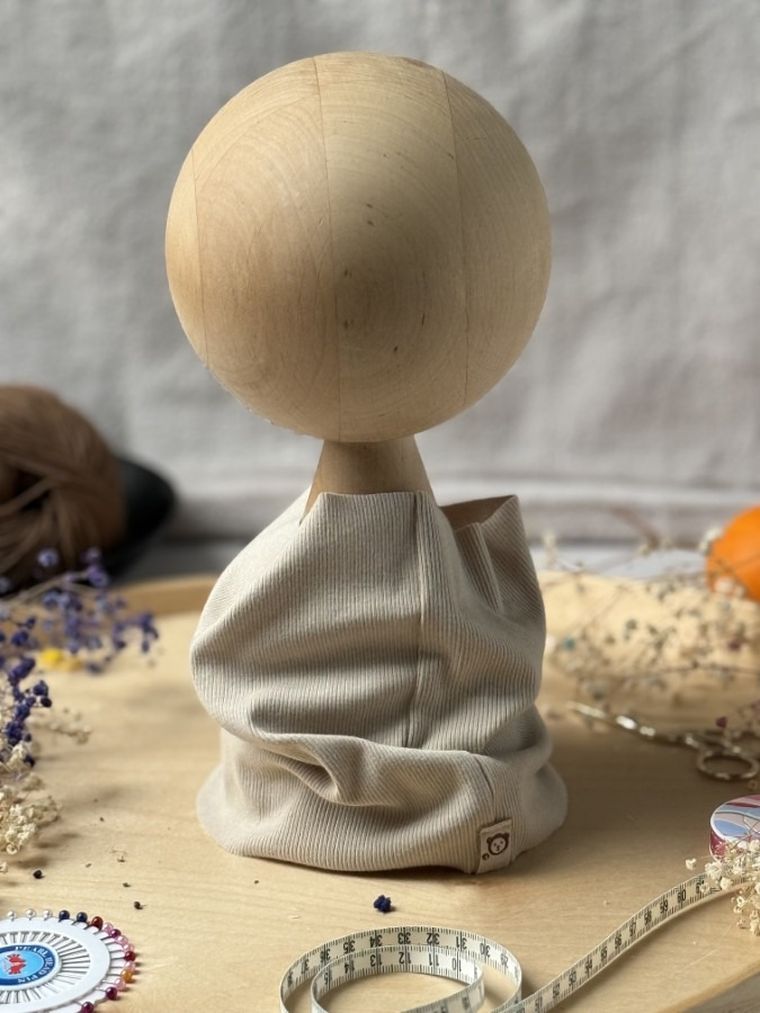 Komplet chłopięcy, Czapka, Komin, beżowy, Iltom