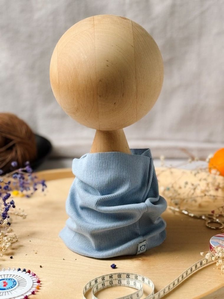 Komplet chłopięcy, Czapka, Komin, niebieski, Iltom