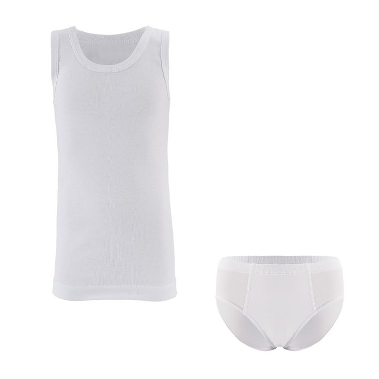 Komplet chłopięcy, Podkoszulek, Majtki slipki, biały, Tup Tup