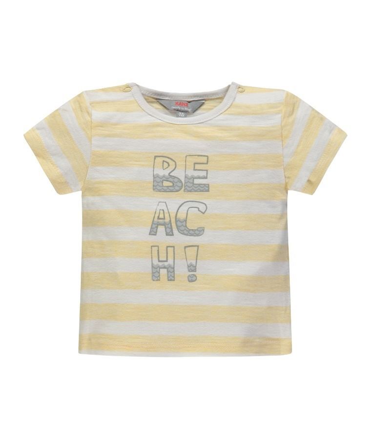 Komplet chłopięcy, T-shirt, Szorty, żółty, Kanz