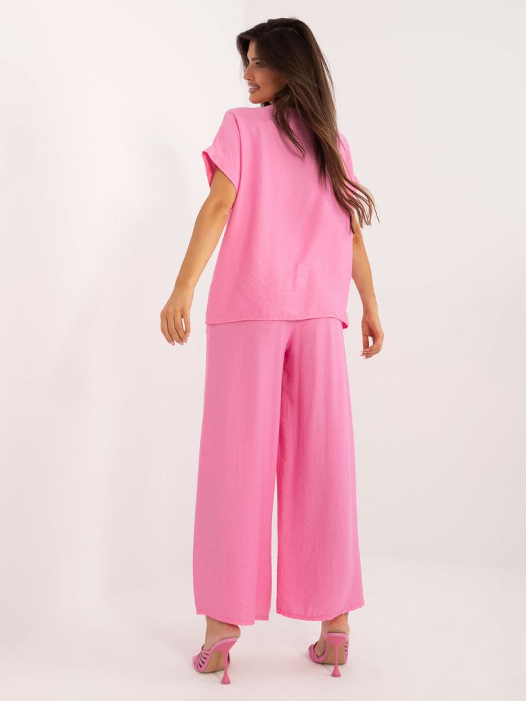 Komplet damski, różowy, Italy Moda