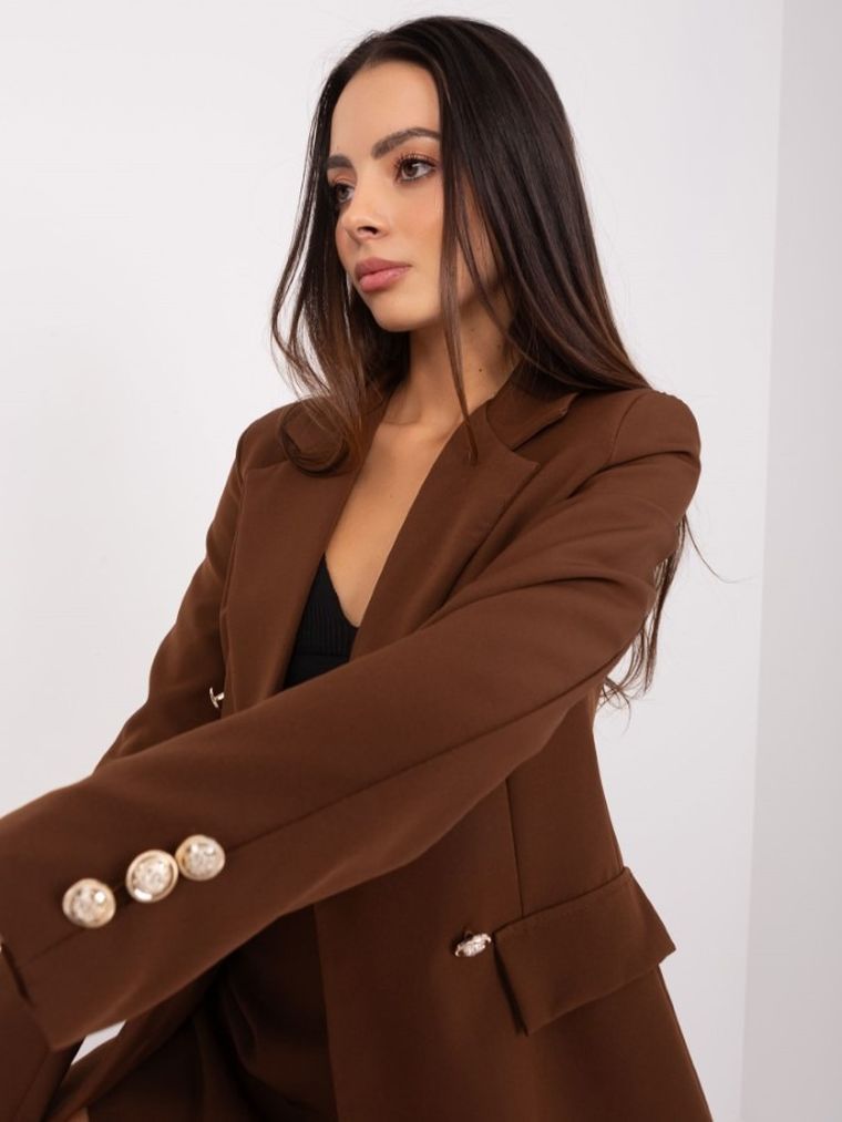 Komplet damski, Top, Szorty, brązowy, Italy Moda