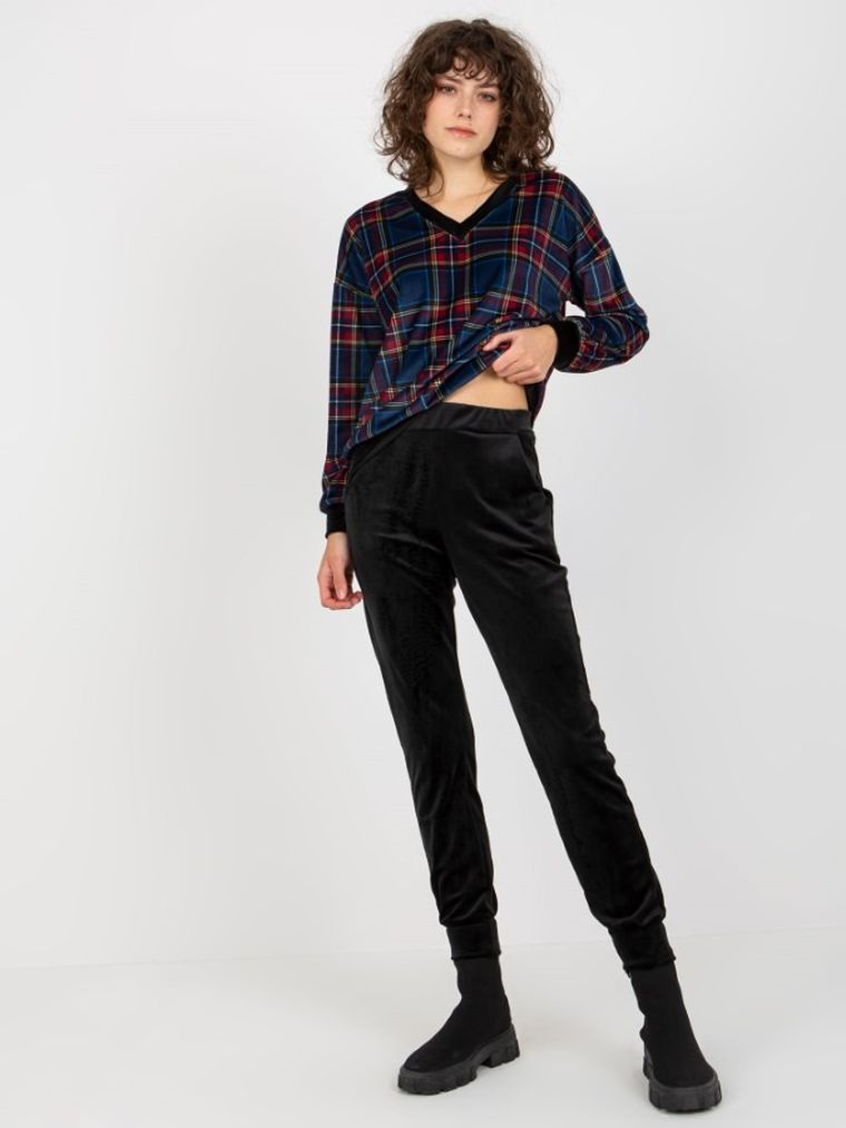 Komplet damski, welurowy, mix, Rue Paris