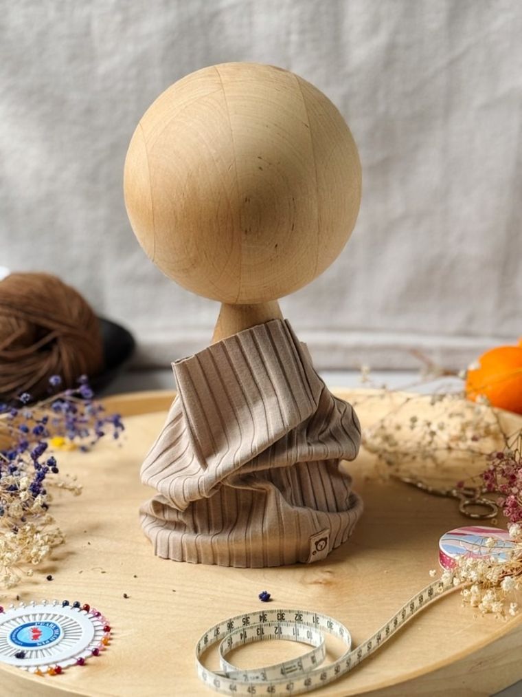 Komplet dziecięcy, Czapka, Komin, beżowy, Iltom