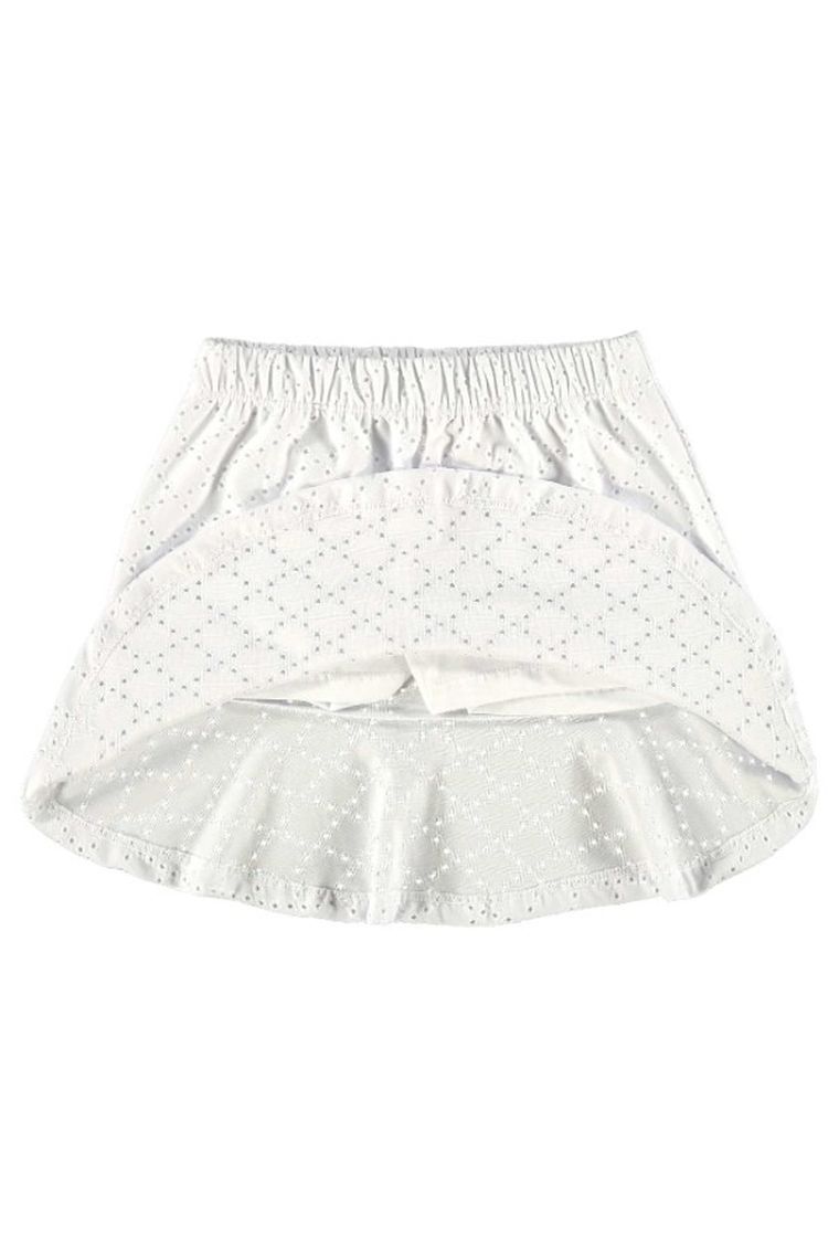 Komplet dziewczęcy, Bluzka bez rękawów, Szorty, biały, Quimby