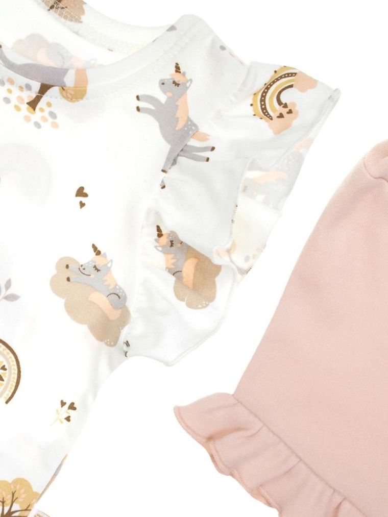 Komplet dziewczęcy, Bluzka z krótkim rękawem, Szorty, mix, Nicol