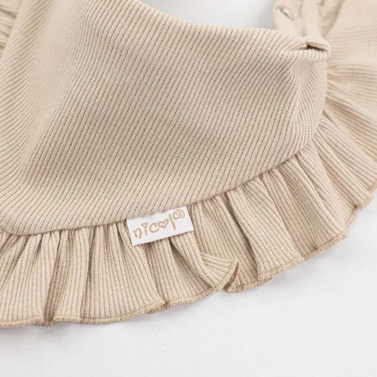 Komplet dziewczęcy, Czapka, Apaszka, beżowy, Nicol