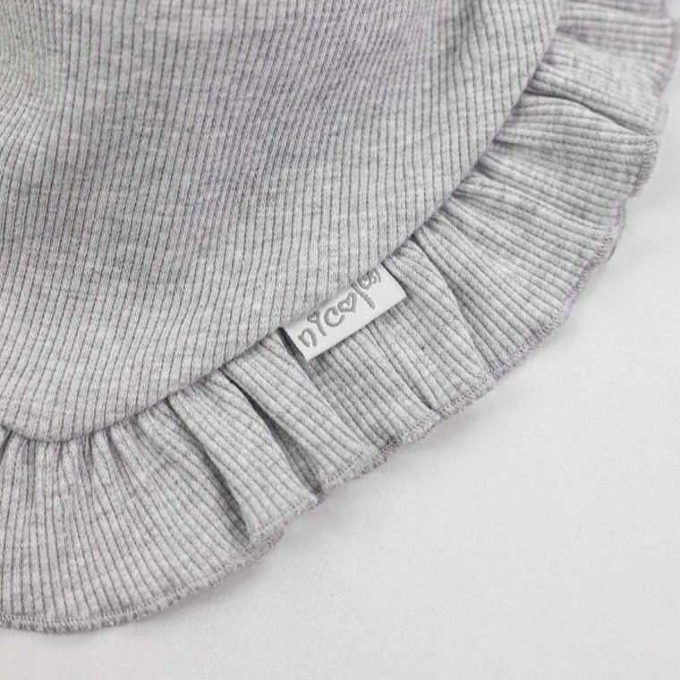 Komplet dziewczęcy, Czapka, Apaszka, szary, Nicol