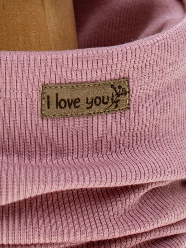 Komplet dziewczęcy, Czapka, Komin, prążkowany, wrzosowy, Nicol